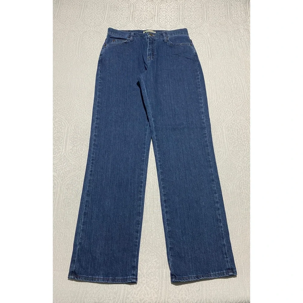 Lee Womens‎ Relaxed Straight Leg Jeans At The Waist Blue Denim Size 6 Medium